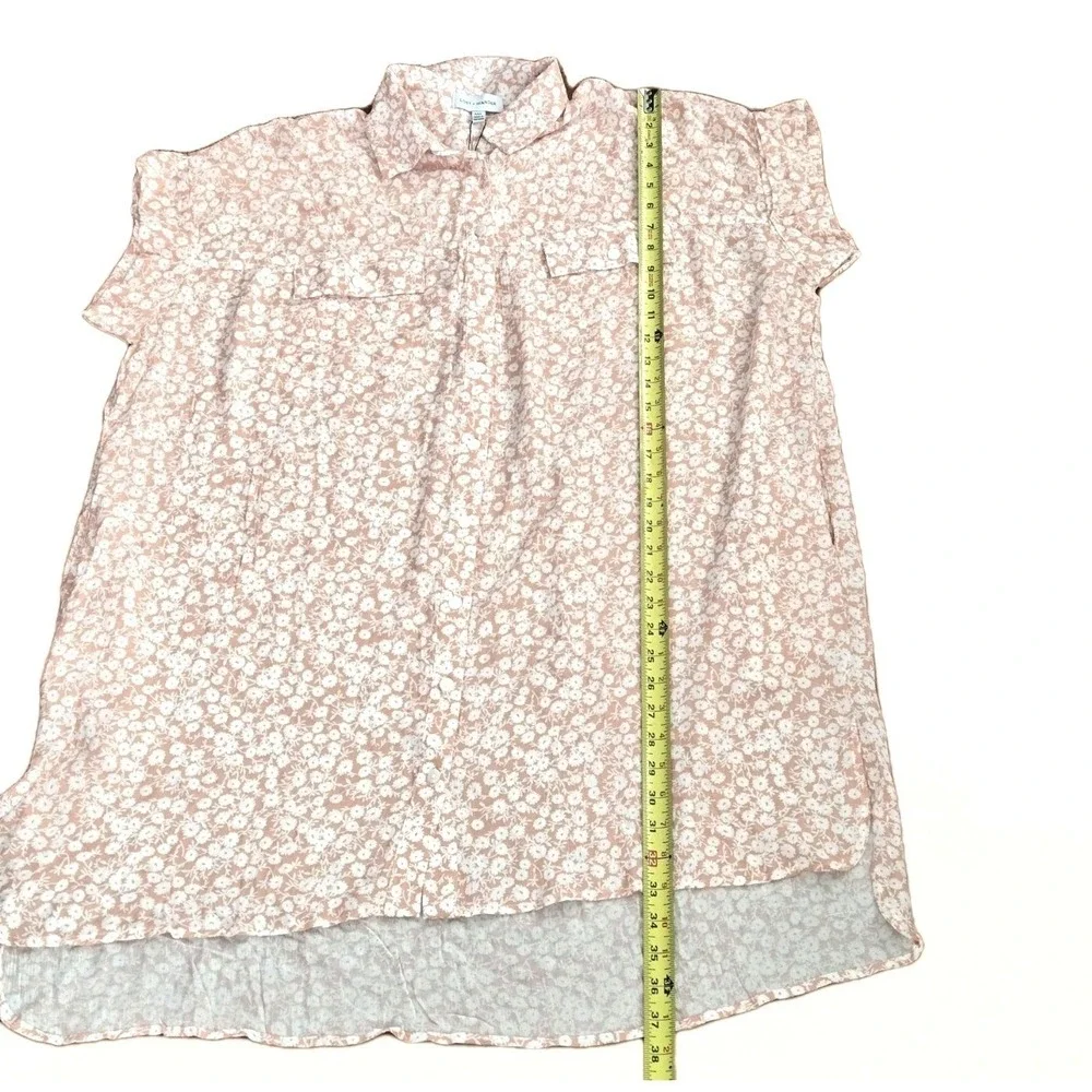 Lost + Wander The Seascape Cover Up Dress M/L Floral Summer Dress Peach‎ White